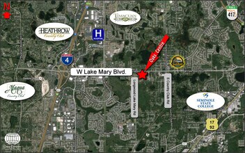 3037 W Lake Mary Blvd, Lake Mary, FL - AERIAL map view