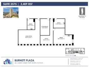 801 Cherry St, Fort Worth, TX à louer Plan d’étage- Image 1 de 2