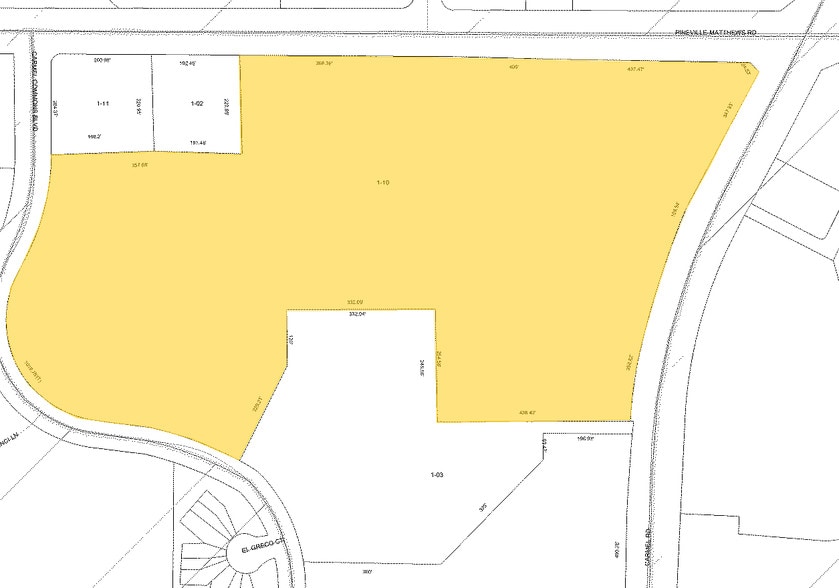 7601-7715 Pineville Matthews Rd, Charlotte, NC for lease - Plat Map - Image 3 of 4