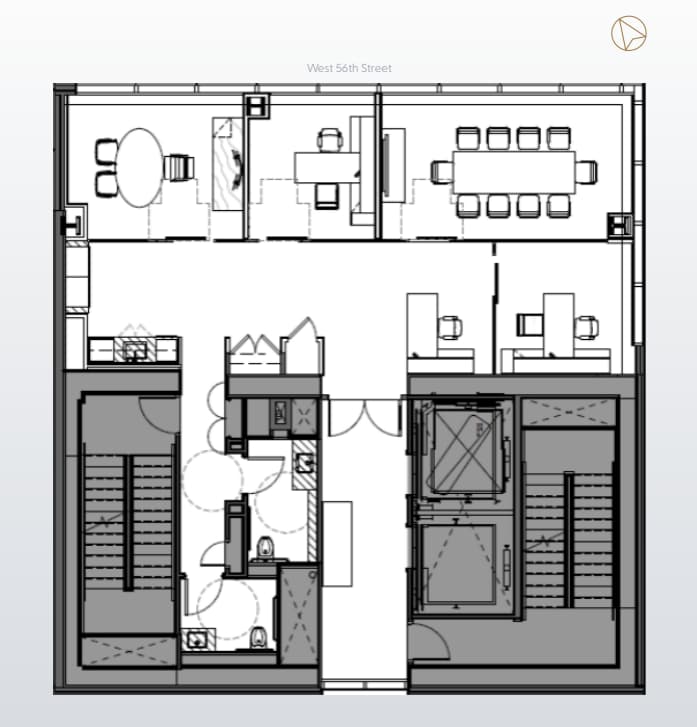 106 W 56th St, New York, NY à louer Plan d’étage- Image 1 de 15