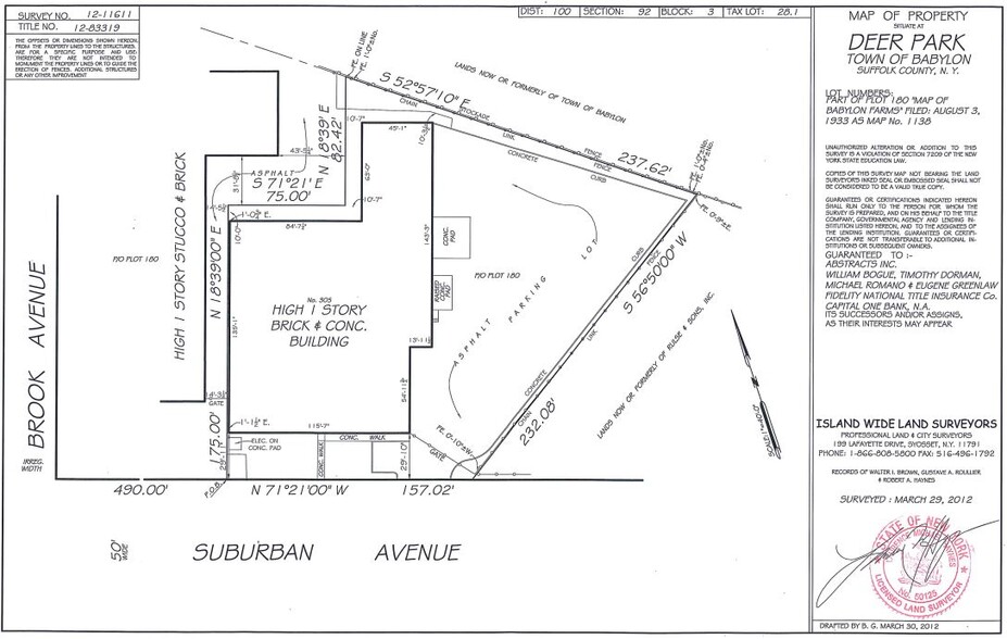 305 Suburban Ave, Deer Park, NY à louer - Plan de site - Image 3 de 3