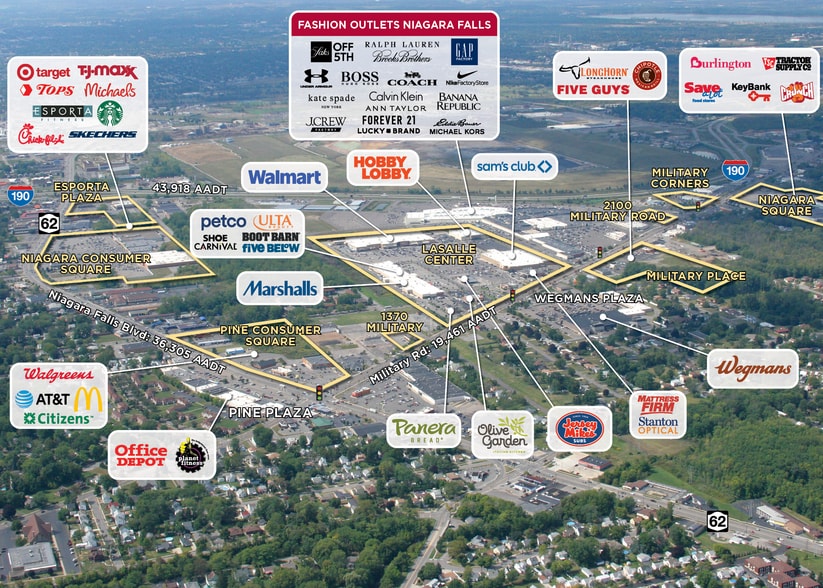 1570 Military Rd, Niagara Falls, NY for lease - Aerial - Image 2 of 7