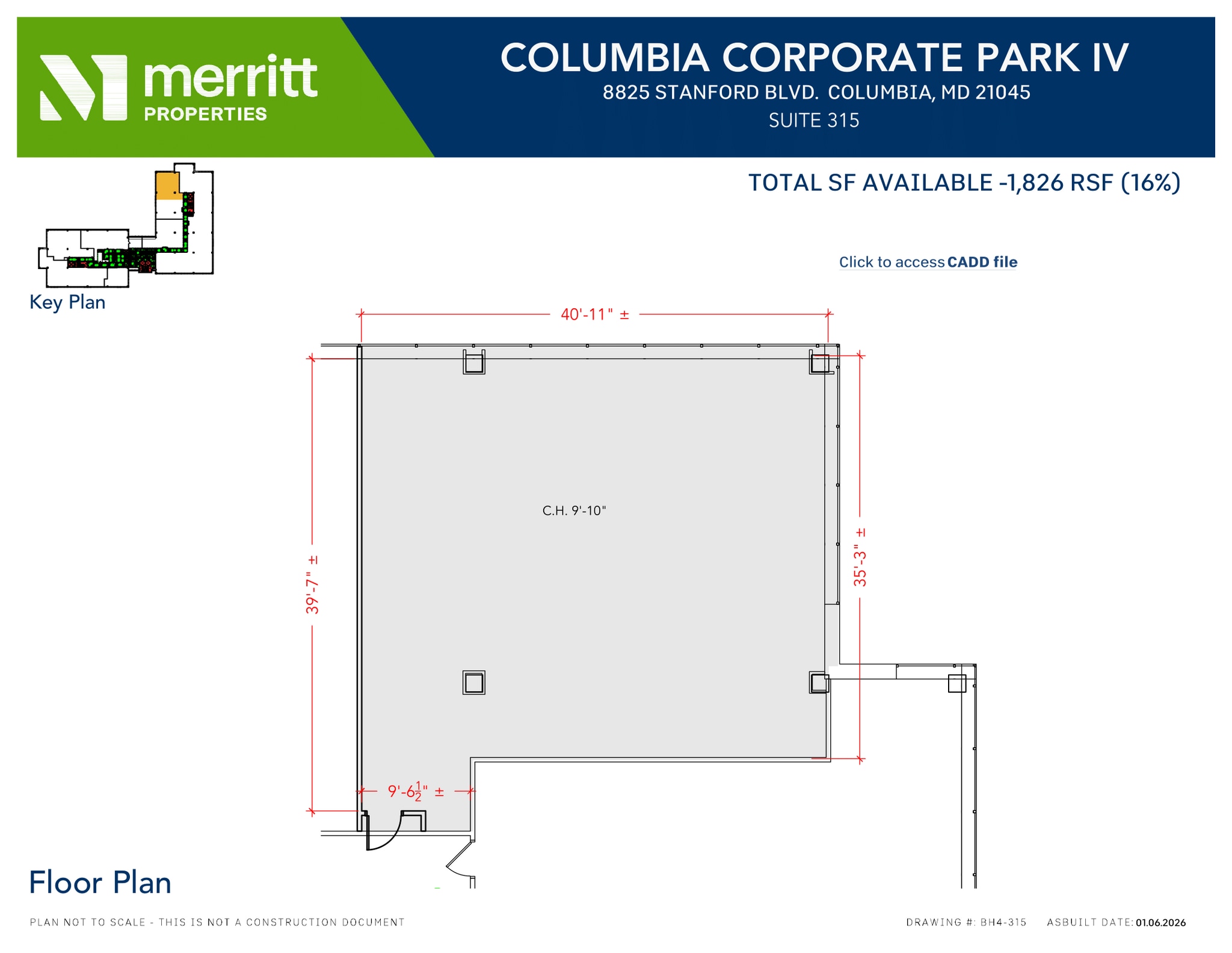 8830 Stanford Blvd, Columbia, MD à louer Plan d’étage- Image 1 de 2