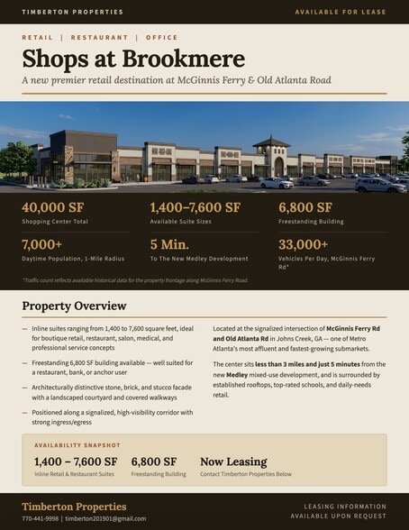 7895 McGinnis Ferry Rd, Johns Creek, GA for lease - Other - Image 2 of 5