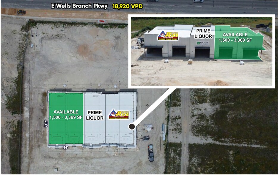 1305 E Wells Branch Pky, Pflugerville, TX à louer - Photo du bâtiment - Image 3 de 5