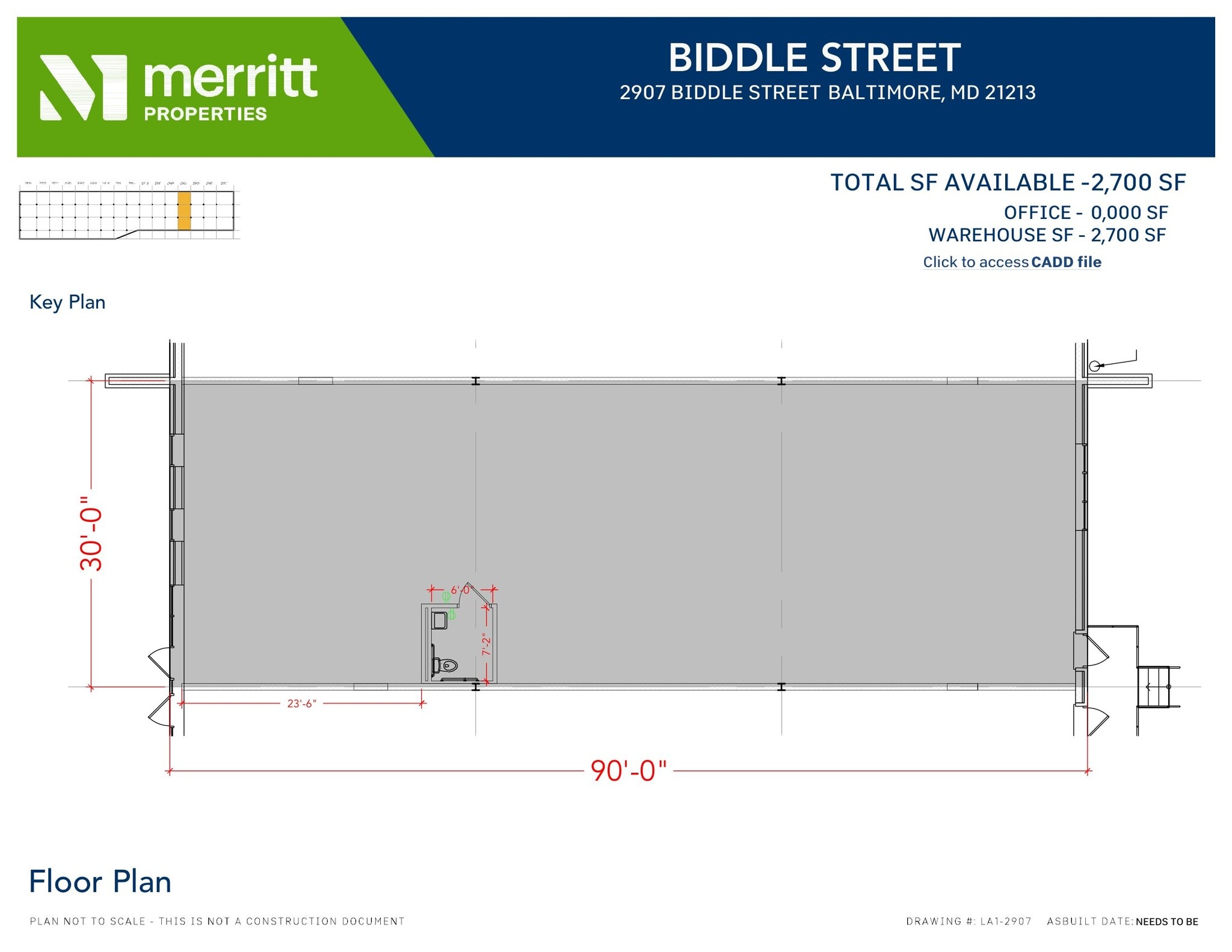2901-2931 E Biddle St, Baltimore, MD à louer Plan d’étage- Image 1 de 1