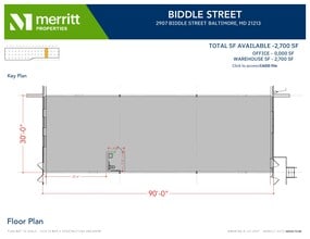 2901-2931 E Biddle St, Baltimore, MD à louer Plan d’étage- Image 1 de 1