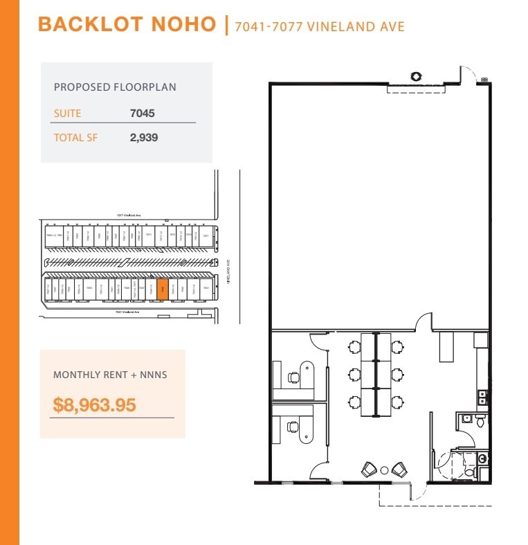 7041-7057 1/2 Vineland Ave, North Hollywood, CA for lease Floor Plan- Image 1 of 1