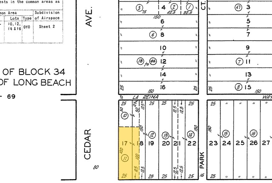 702 Cedar Ave, Long Beach, CA à vendre - Plan cadastral - Image 2 de 27