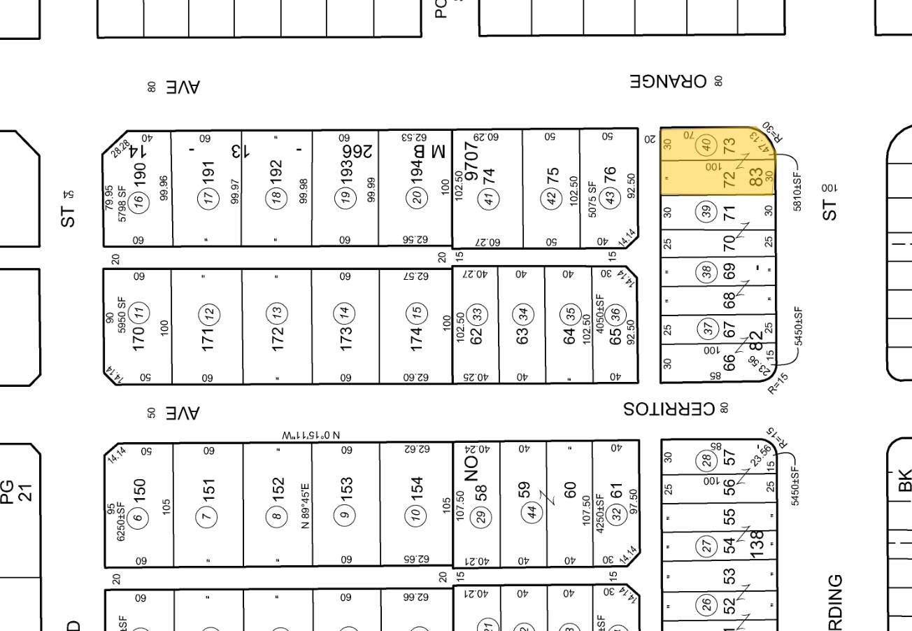 6201 Orange Ave, Long Beach, CA à louer Plan cadastral- Image 1 de 2