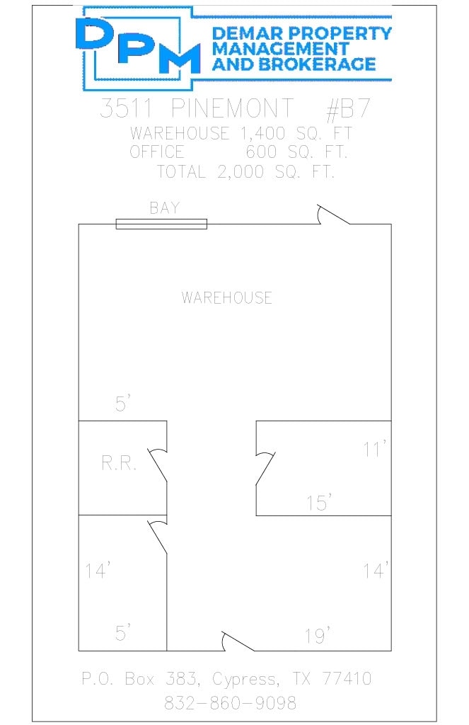 3511 Pinemont Dr, Houston, TX for lease Floor Plan- Image 1 of 1