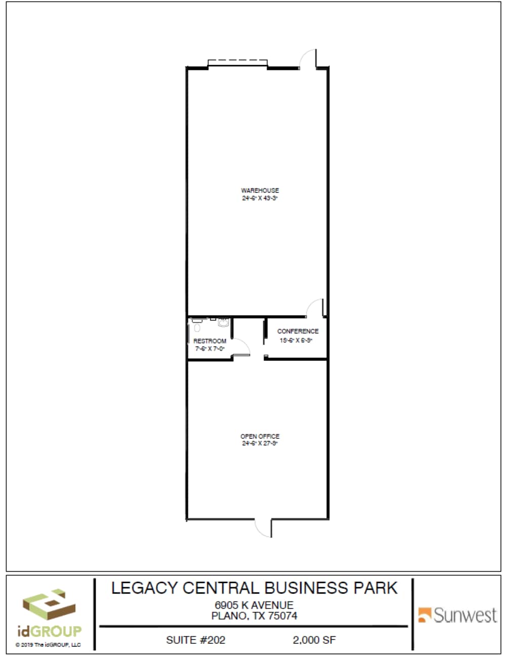 6901 K Ave, Plano, TX for lease Floor Plan- Image 1 of 2