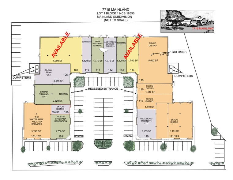 7715 Mainland Dr, San Antonio, TX for lease - Site Plan - Image 2 of 4