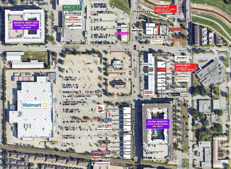 189 Heights Blvd, Houston, TX à louer - Aérien - Image 2 de 4