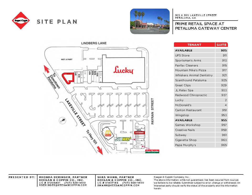 905-939 Lakeville Hwy, Petaluma, CA for lease Site Plan- Image 1 of 1