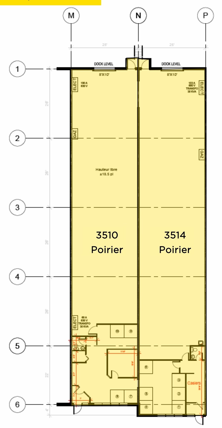 3450-3560 Boul Poirier, Montréal, QC for lease Floor Plan- Image 1 of 4