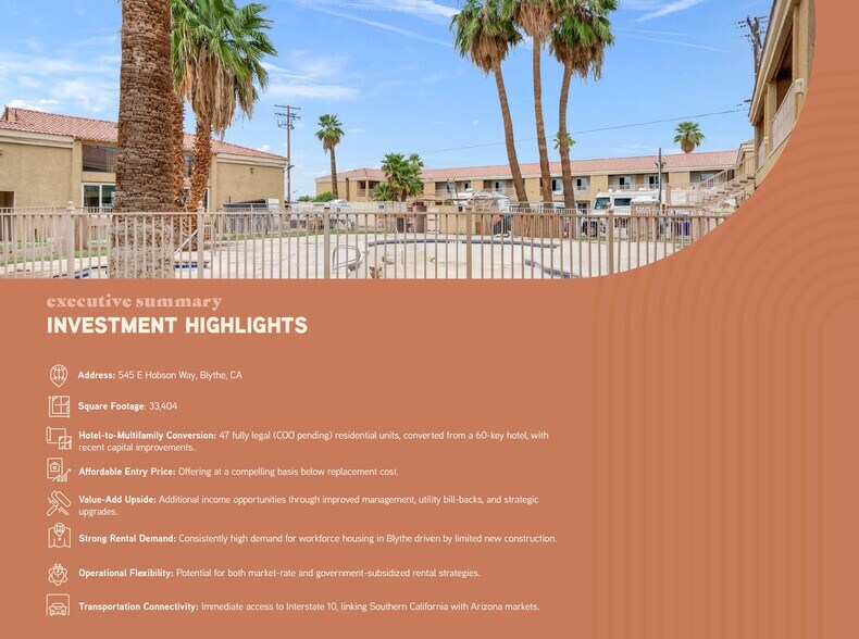 545 E Hobson, Blythe, CA à vendre - Photo du bâtiment - Image 2 de 9