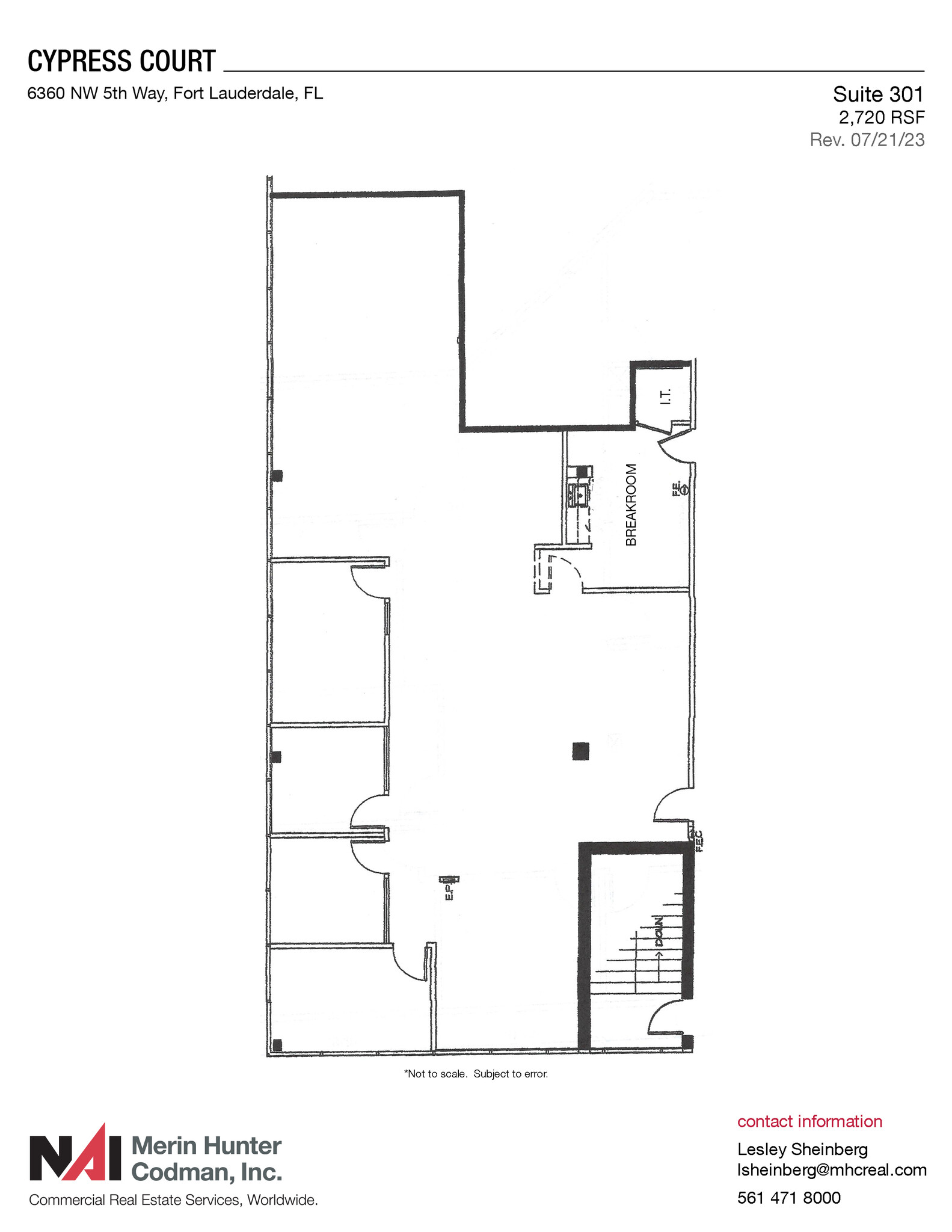 6360 NW 5th Way, Fort Lauderdale, FL à louer Plan d  tage- Image 1 de 1