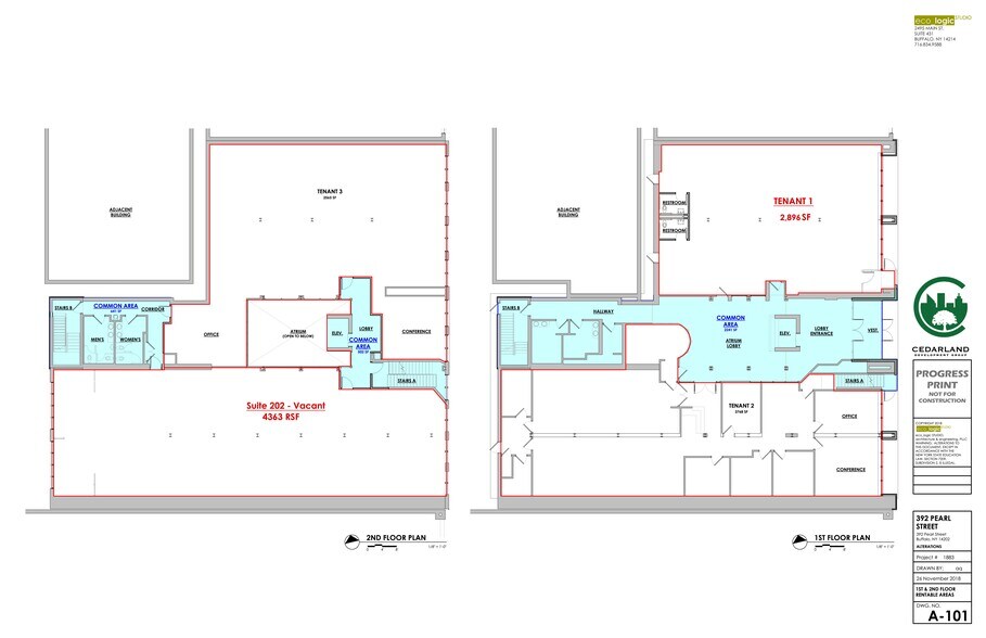 392 Pearl St, Buffalo, NY à louer - Plan de site - Image 3 de 9