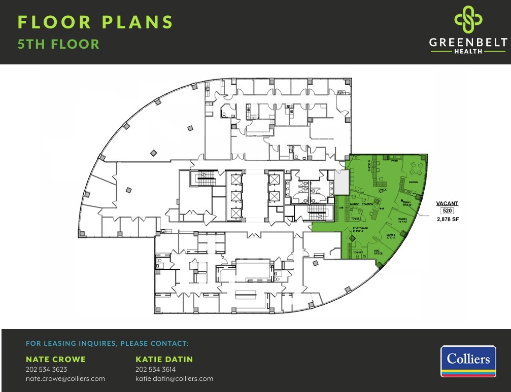 7501 Greenway Center Dr, Greenbelt, MD à louer Plan d’étage- Image 1 de 1