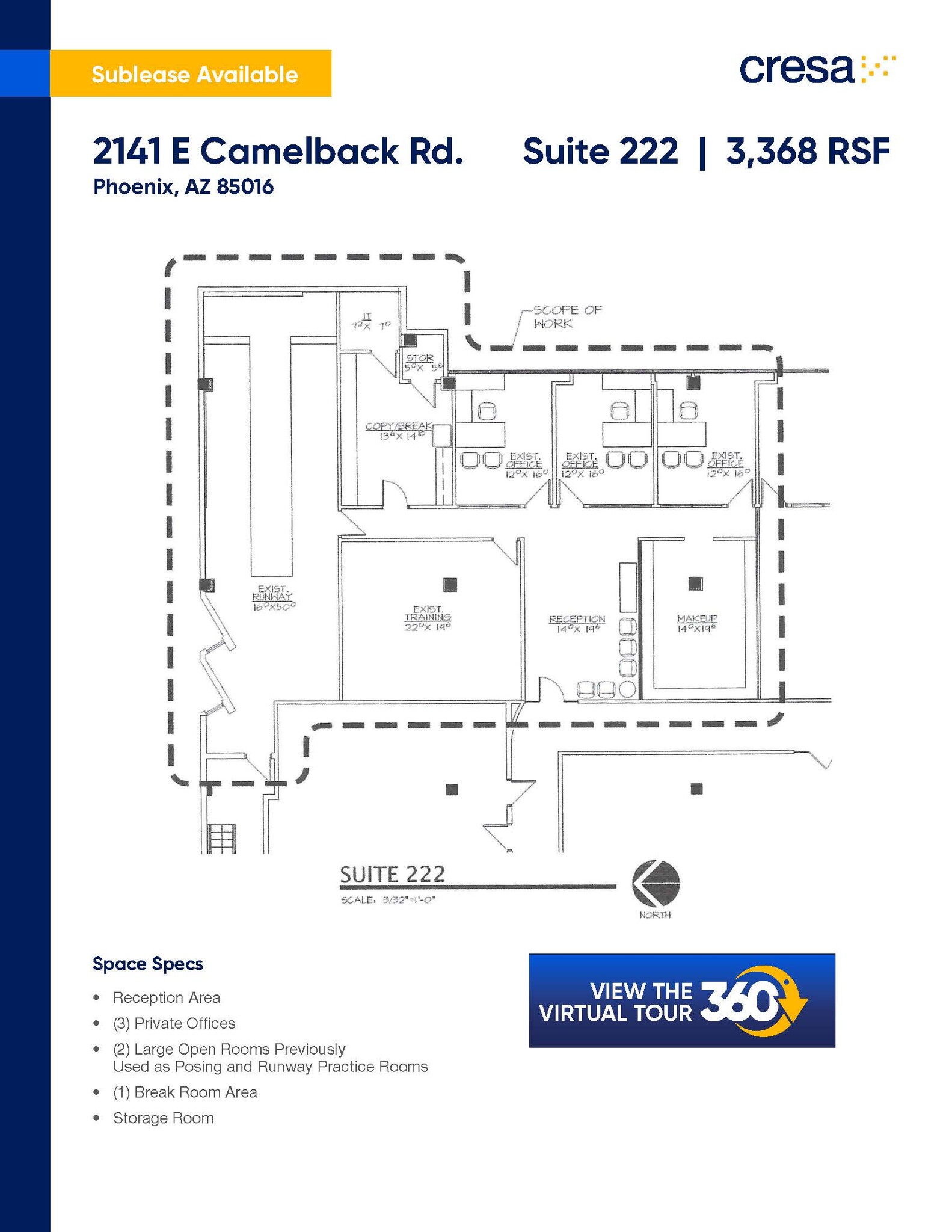 2141 E Camelback Rd, Phoenix, AZ à louer Plan d’étage- Image 1 de 1