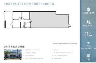 14525 Valley View Ave, Santa Fe Springs, CA for lease Floor Plan- Image 1 of 1