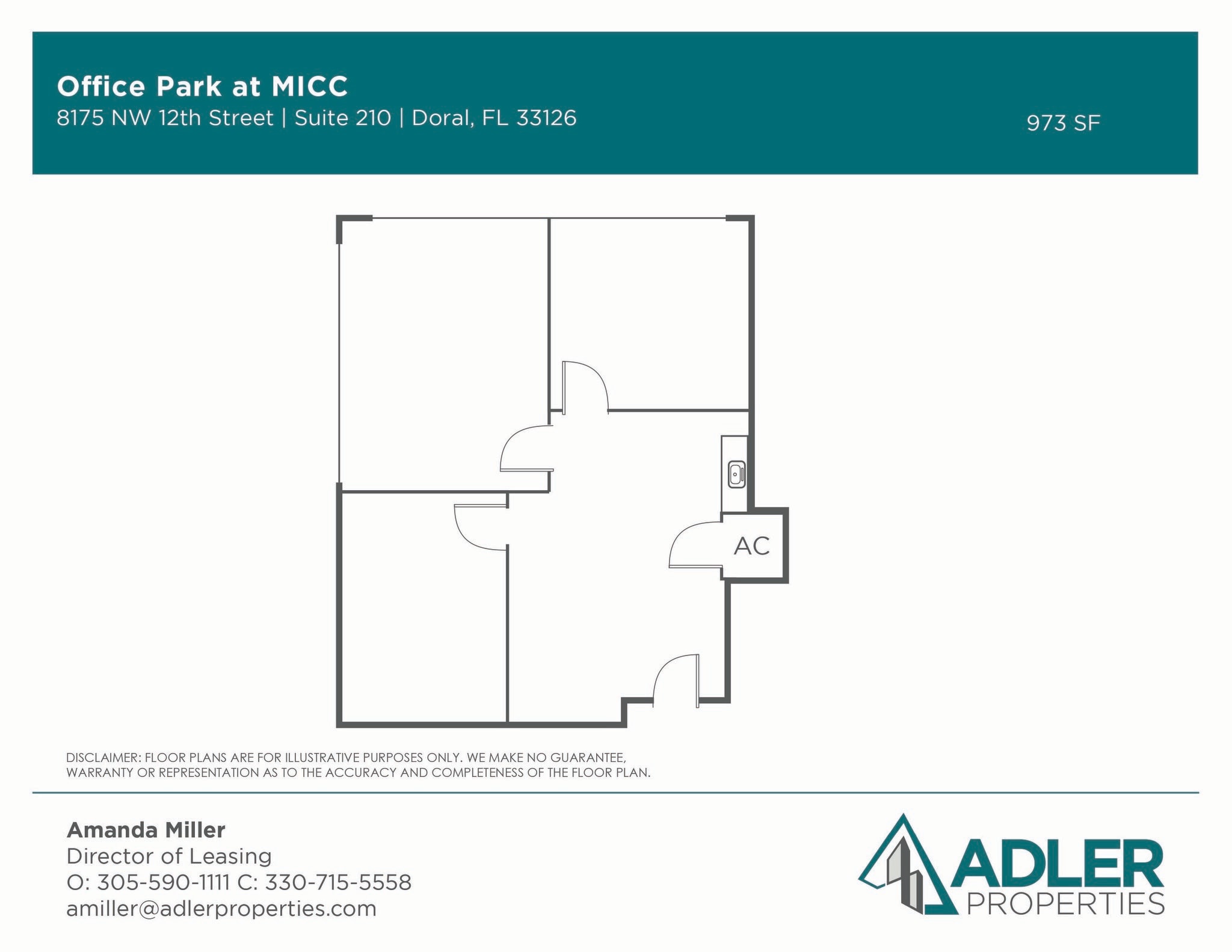 1200 NW 78th Ave, Doral, FL à louer Plan d’étage- Image 1 de 1