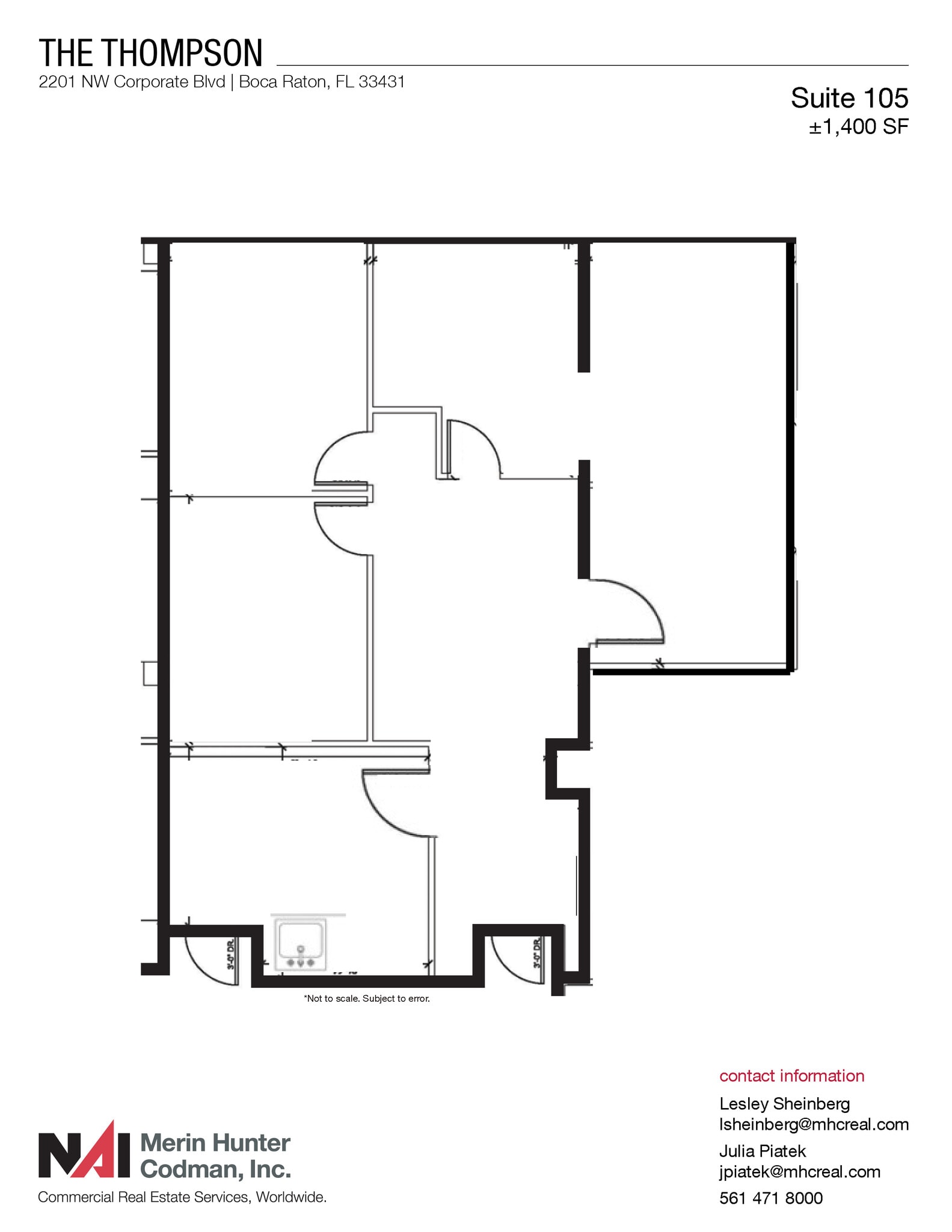 2201 NW Corporate Blvd, Boca Raton, FL for lease Floor Plan- Image 1 of 1