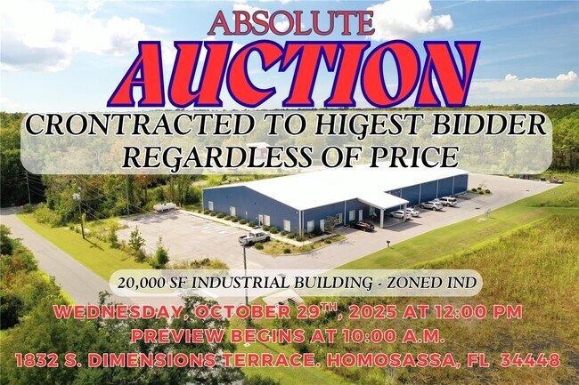Plus de détails pour 1832 S Dimensions Ter, Homosassa, FL - Industriel à vendre