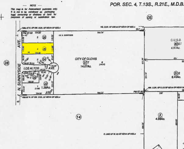177 N Sunnyside Ave, Clovis, CA à louer - Plan cadastral - Image 3 de 7