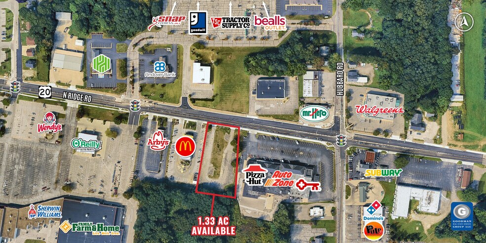 6634 N Ridge Rd, Madison, OH for sale - Aerial - Image 2 of 3