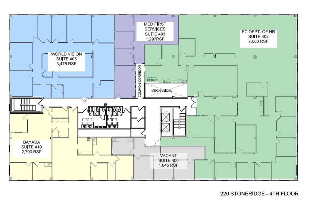 220 Stoneridge Dr, Columbia, SC à louer Plan d’étage- Image 1 de 1