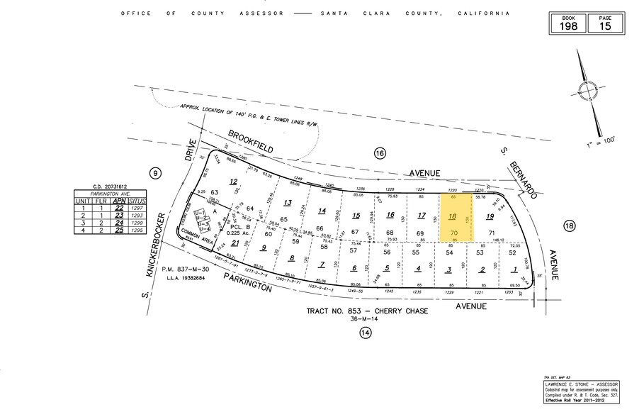 1220 Brookfield St, Sunnyvale, CA à vendre - Plan cadastral - Image 3 de 20