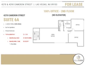4290 Cameron St, Las Vegas, NV for lease Floor Plan- Image 2 of 3