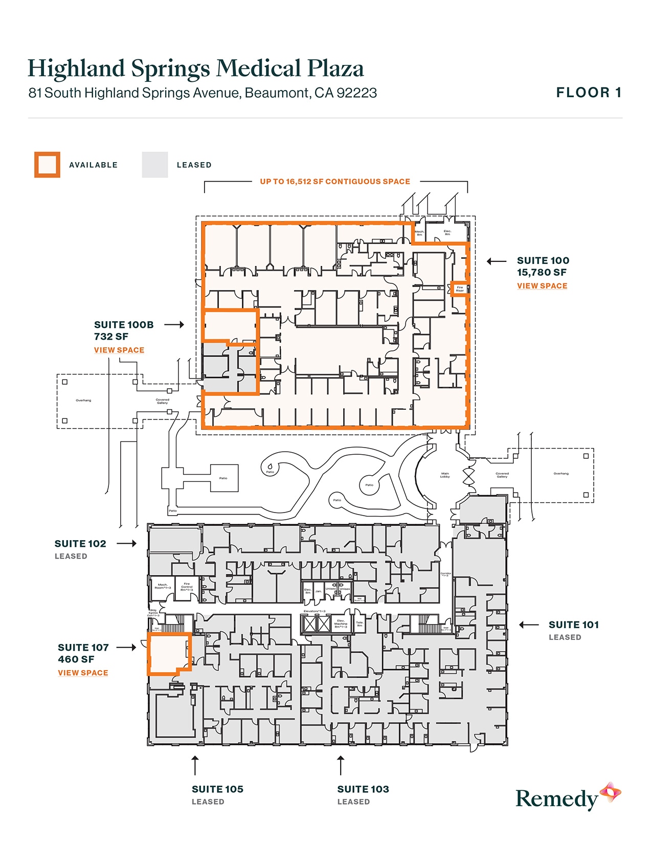 81 S Highland Springs Ave, Beaumont, CA à louer Plan d’étage- Image 1 de 1