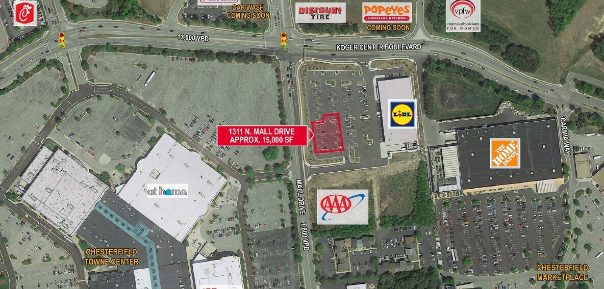 1311 Mall Dr, North Chesterfield, VA à louer Photo principale- Image 1 de 3