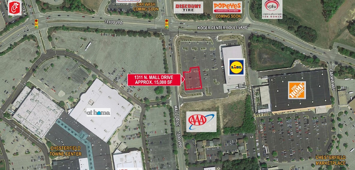 1311 Mall Dr, North Chesterfield, VA for lease Primary Photo- Image 1 of 3