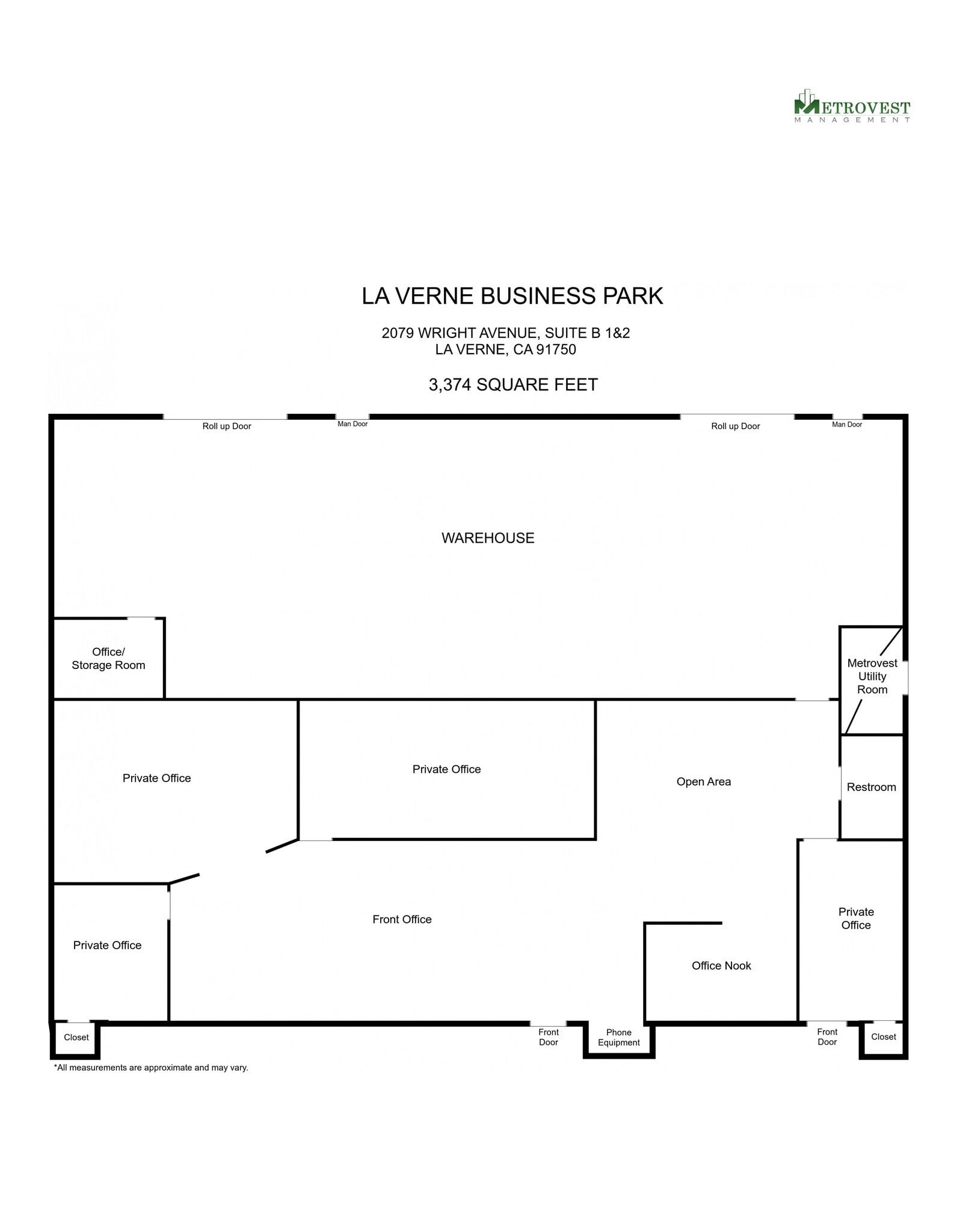 2125 Wright Ave, La Verne, CA for lease Floor Plan- Image 1 of 1