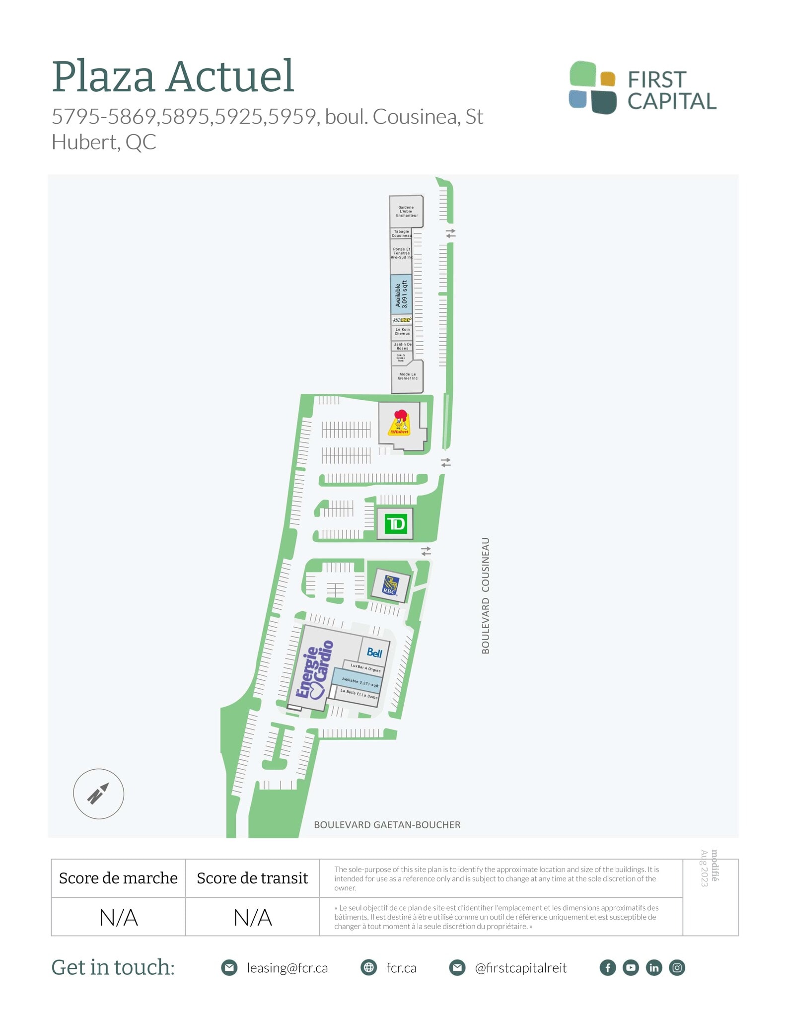 5839 Blvd Cousineau, Longueuil, QC for lease Site Plan- Image 1 of 19