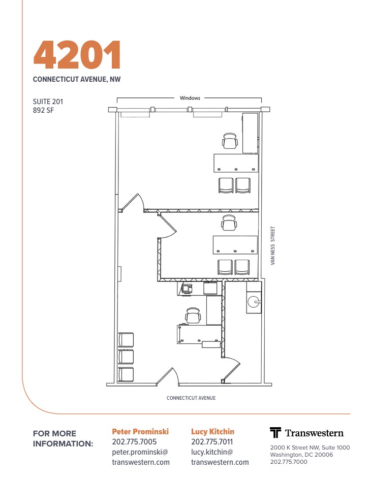 4201 Connecticut Ave NW, Washington, DC à louer Plan d’étage- Image 1 de 1