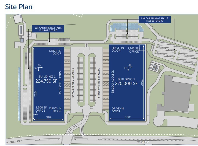 201 Tabor Rd, Morris Plains, NJ à louer Plan de site- Image 1 de 1