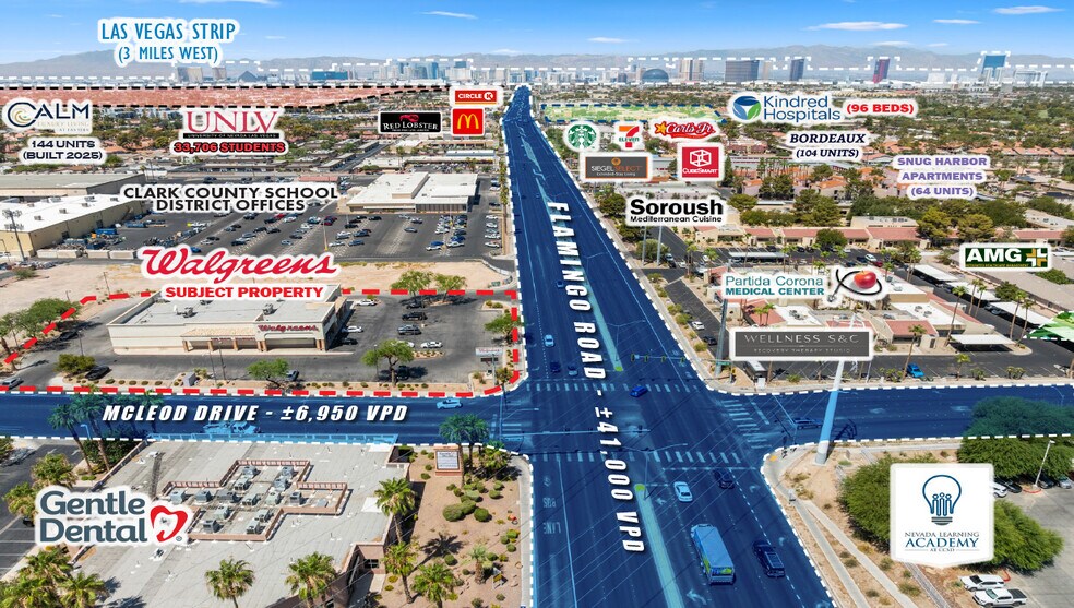 2995 E Flamingo Rd, Las Vegas, NV à vendre - Photo du bâtiment - Image 2 de 2