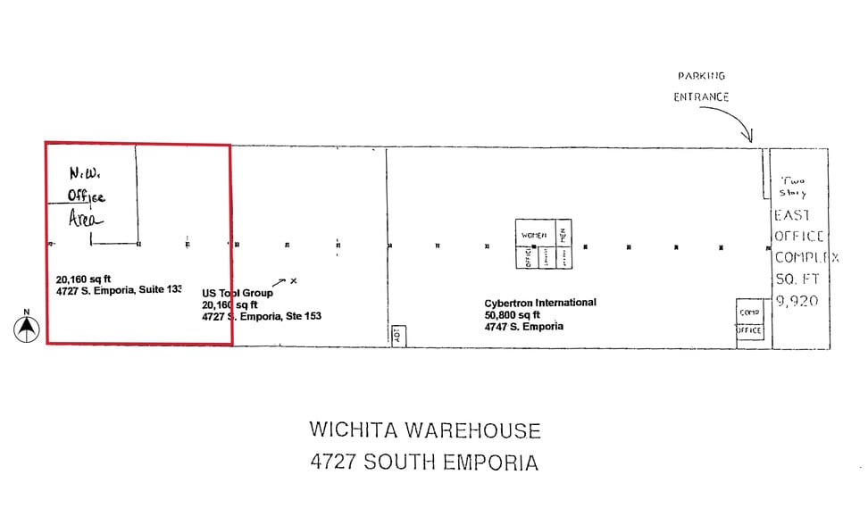 4727 S Emporia, Wichita, KS for lease - Floor Plan - Image 3 of 4