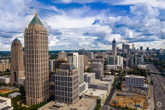 1180 W Peachtree St NW, Atlanta, GA - AERIAL  map view