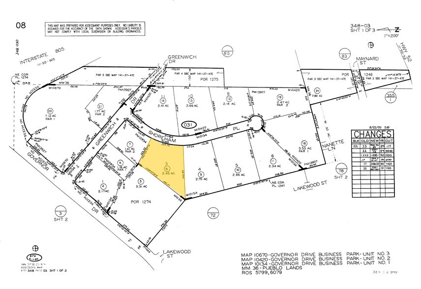 5120 Shoreham Pl, San Diego, CA à louer - Plan cadastral - Image 2 de 16
