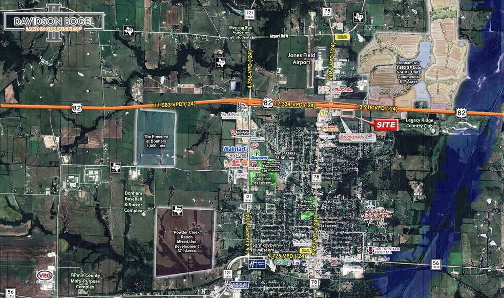 U.S. Hwy 82, Bonham, TX for sale - Aerial - Image 3 of 3