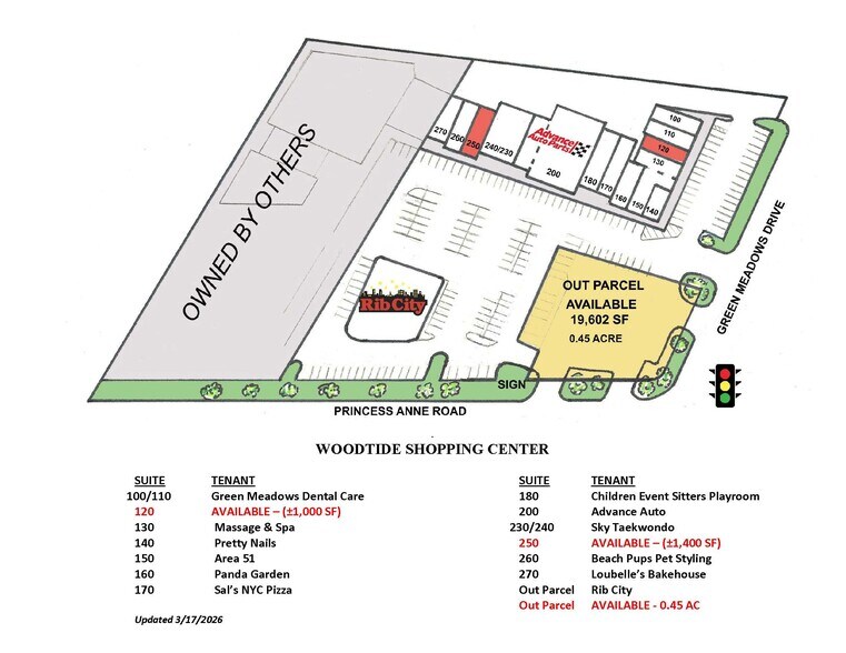 4600-4688 Princess Anne Rd, Virginia Beach, VA à louer - Plan de site - Image 2 de 2