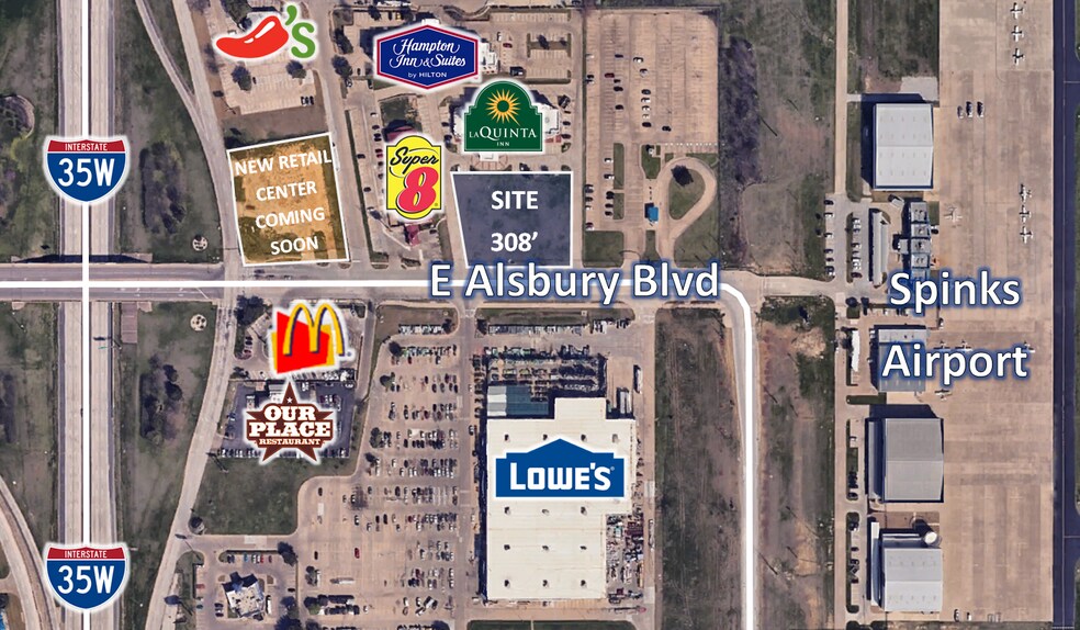 253 Alsbury Blvd, Burleson, TX à vendre - Aérien - Image 2 de 3