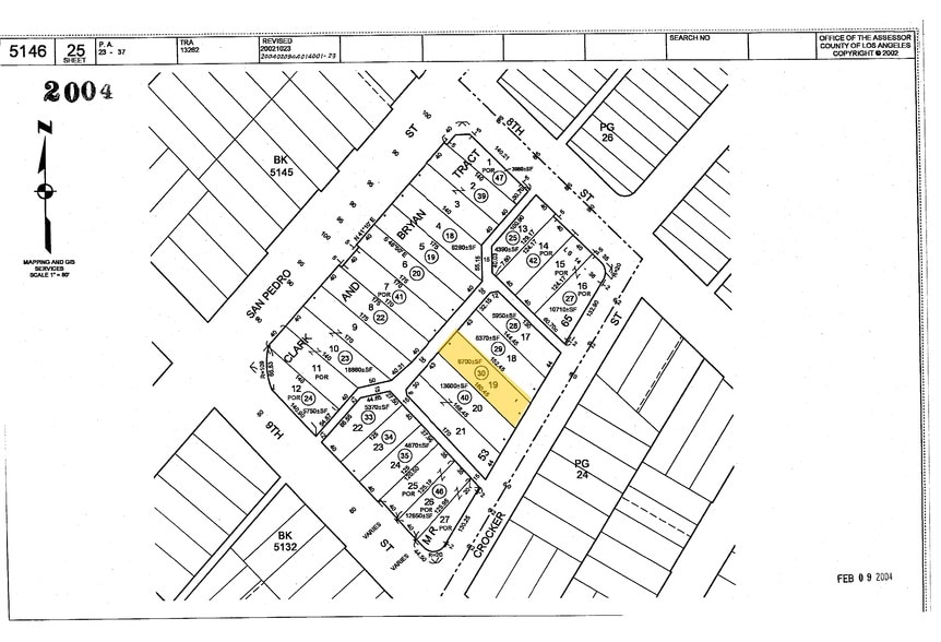 825 S Crocker St, Los Angeles, CA à vendre - Plan cadastral - Image 2 de 6