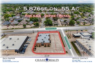 428 Harwood Rd, Bedford, TX - Aerial map view - Image1